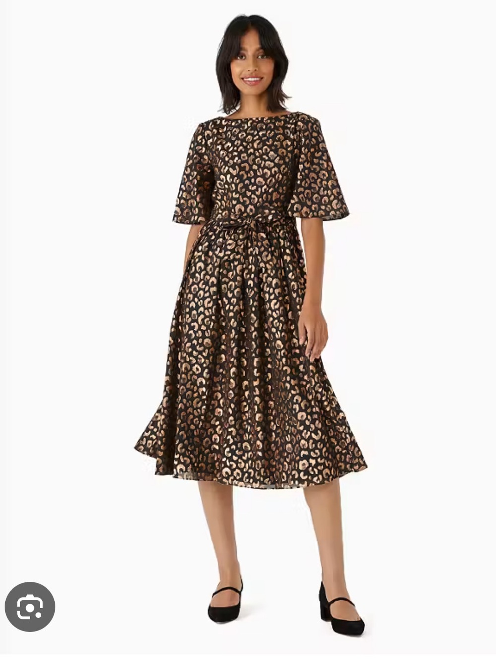 Kate Spade rose gold leopard print dress